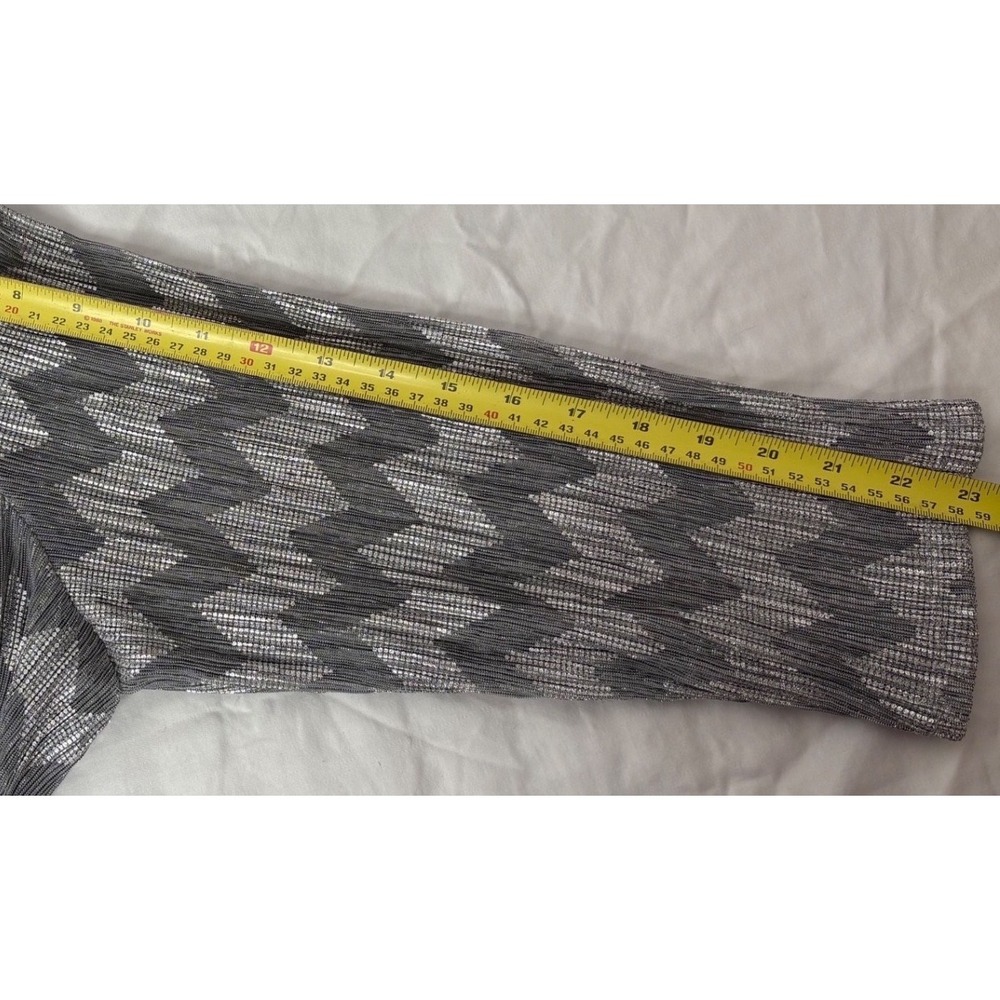 R&M Richards 2 Pc Metallic Pantsuit Set Silver Gray Plus 14W Formal Evening‎ MOB - Picture 12 of 16